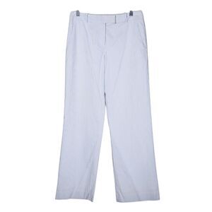 Brooks Brothers Women's Pants Blue White Striped Seersucker Stretch Wide Leg 2P